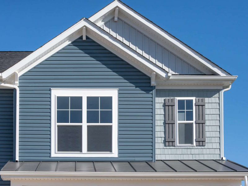 Elegant,Blue,Horizontal,Vinyl,Siding,,Shingle,And,Vertical,Siding,In